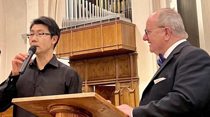 Director james kim with dr. knut heim Text Reflection on BWV 34